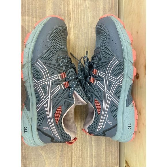 Asics Gel-Venture 8 Women's Trail Running Shoes in Carrier Grey/Ginger Peach Siz - Picture 6 of 11